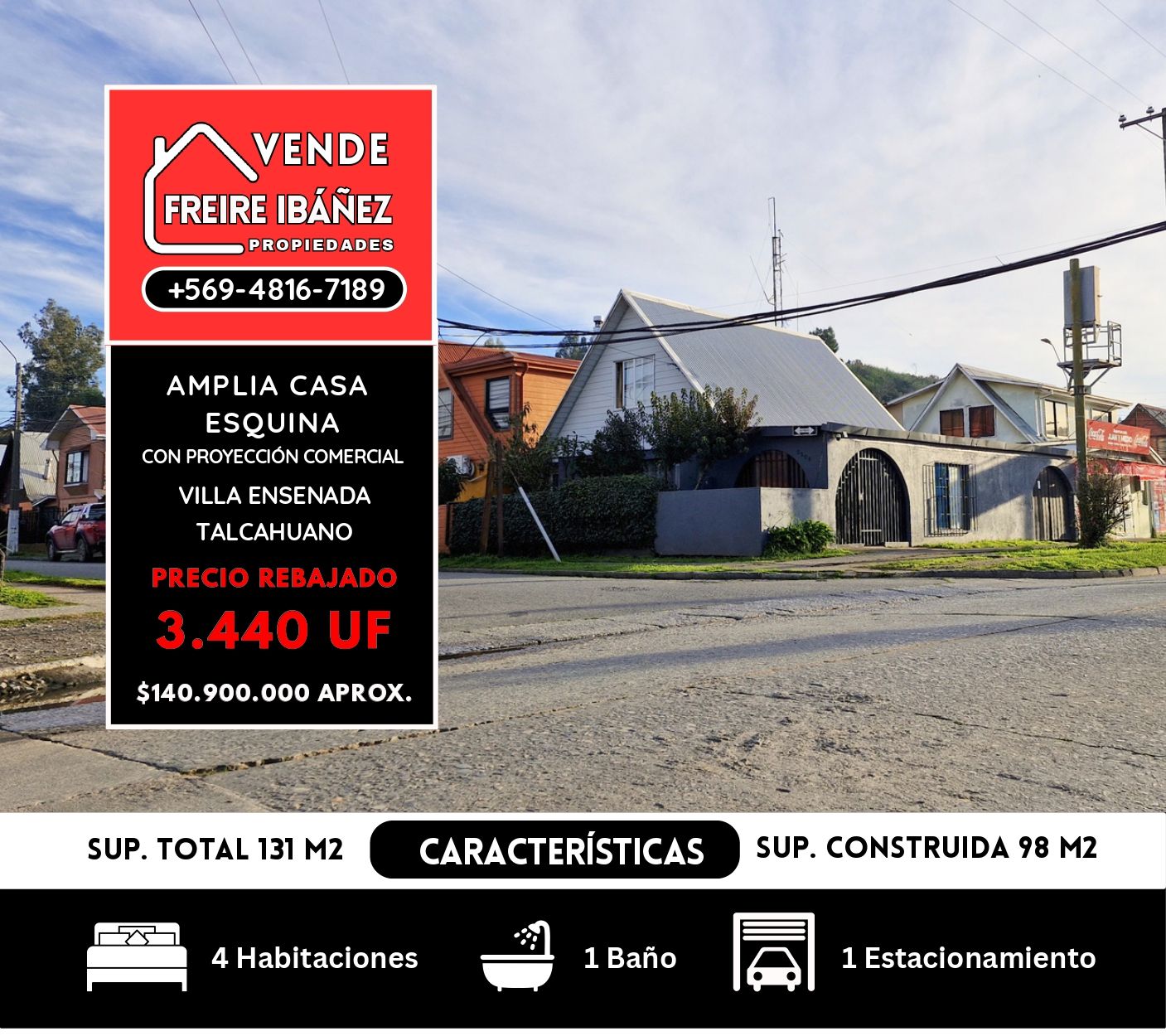 Venta en Talcahuano 4D / 1B